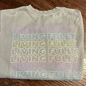 Living Fully Co Mallory Ervin rainbow sweatshirt summer 2022